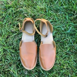 Brown Leather Strap Shoes Women’s Size 9.5